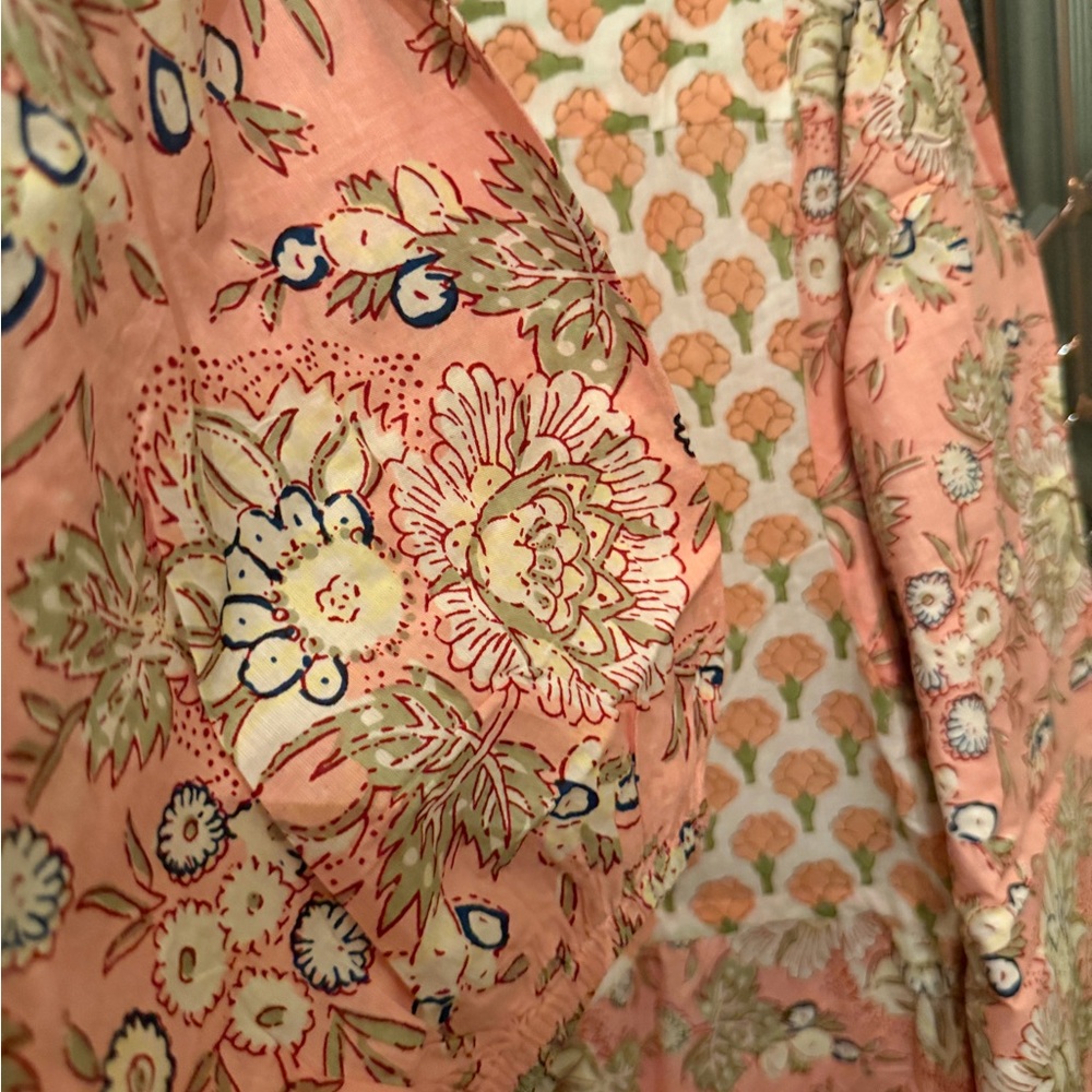 JADED GYPSY S/M Bohemian Pink Floral Maxi Dress with Tie Waist - Picture 6 of 14